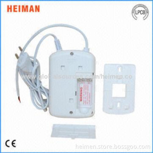 100 - 240V AC Standalone Home Gas Leak Detector, Natural Gas or LPG with 9V Backup Battery